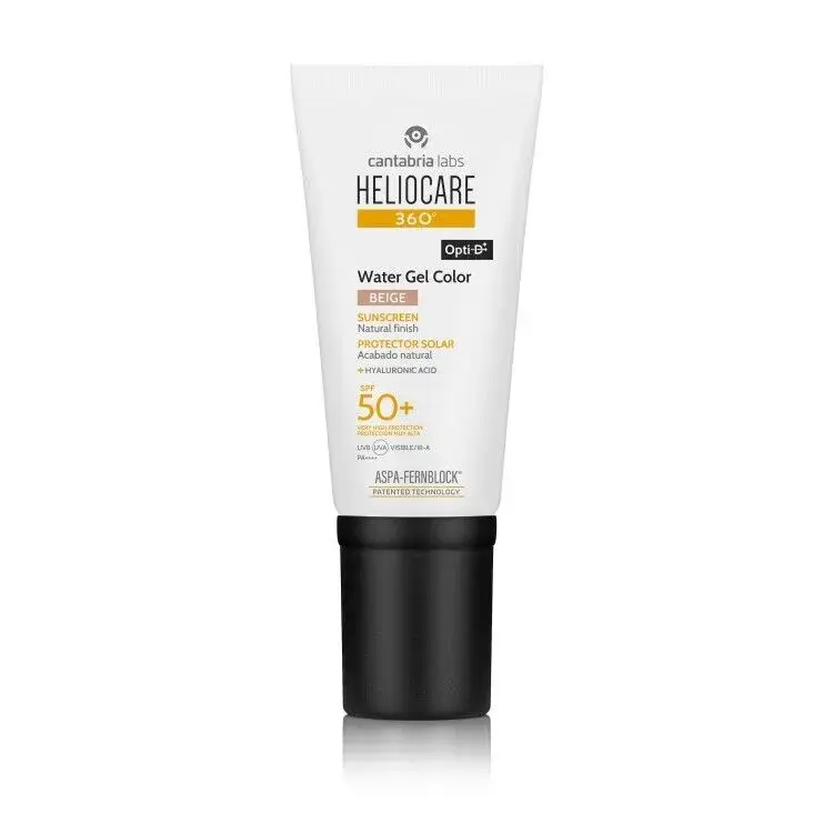 Heliocare 360° Water Gel SPF 50+     Ultralichte zonbescherming met langdurige hydratatie     Beige