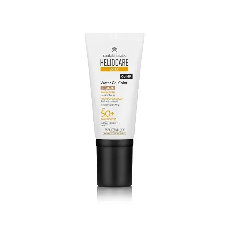 Heliocare 360° Water Gel SPF 50+     Ultralichte zonbescherming met langdurige hydratatie     Bronze