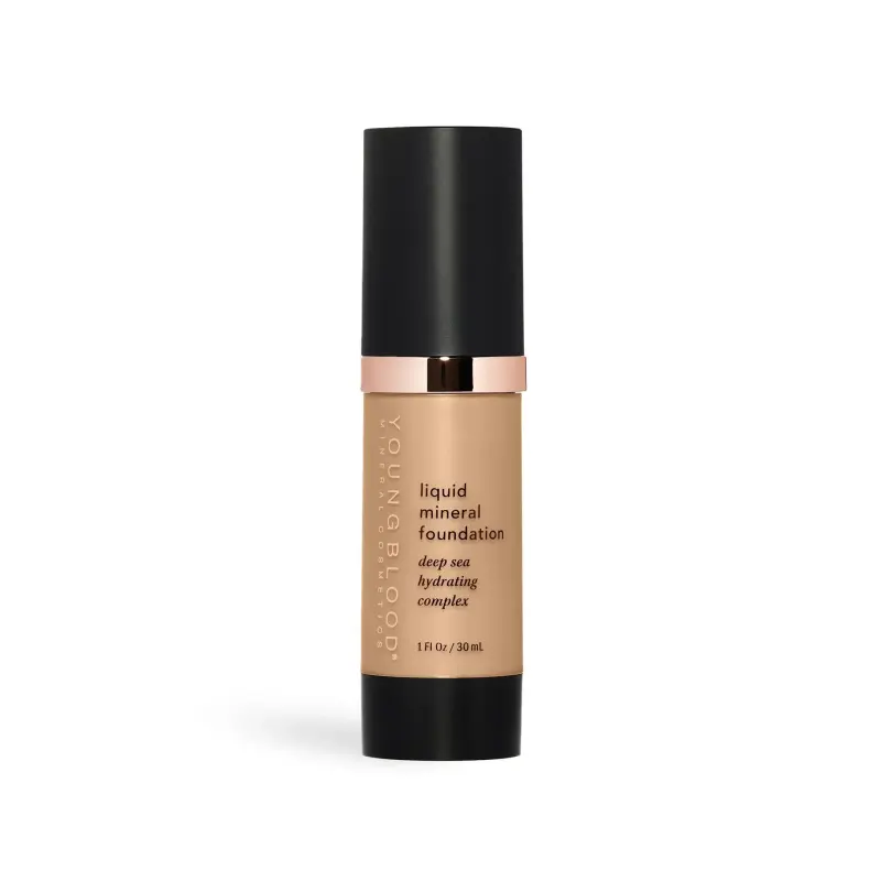 LIQUID MINERAL FOUNDATION YOUNGBLOOD  -  Capri (warme neutrale ondertoon)