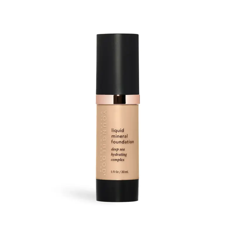 LIQUID MINERAL FOUNDATION YOUNGBLOOD  -  Sun Kissed (neutrale ondertoon)